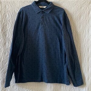 Joseph Abboud Paisley Print Long Sleeve Modern Fit Polo Shirt